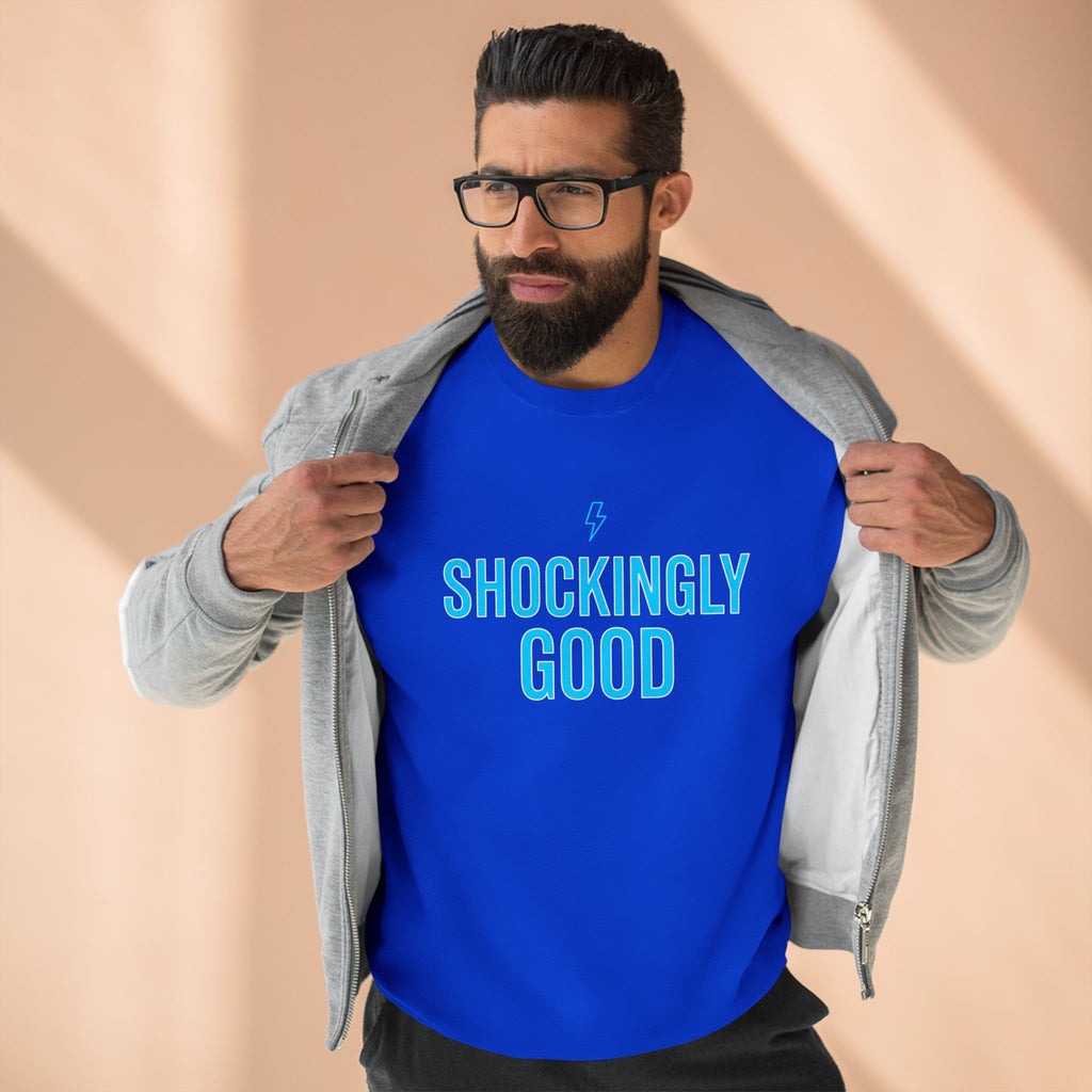 Shockingly Good Electrician Sweatshirt | Funny Electrician Gift Crewneck