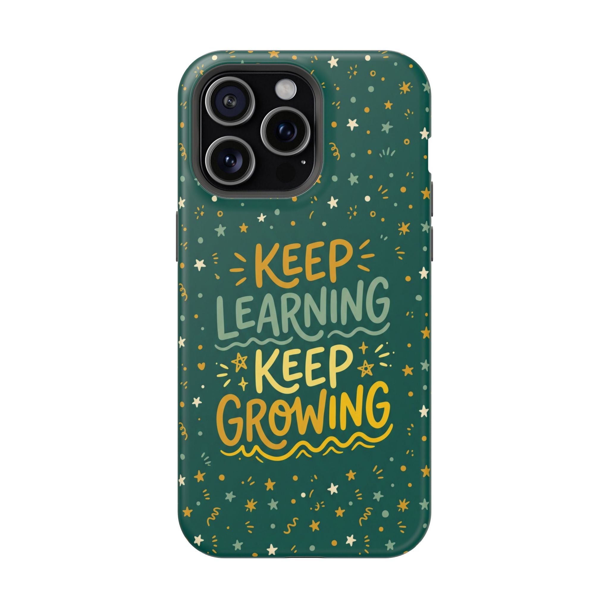 Keep Learning Keep Growing Teacher Phone Case — Wireless Charging Cover