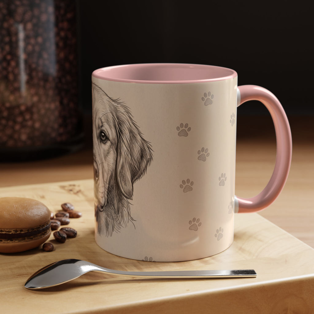Golden Retriever Sketch Mug | Golden Retriever Lover Gift | Pencil Art Dog Coffee Mug