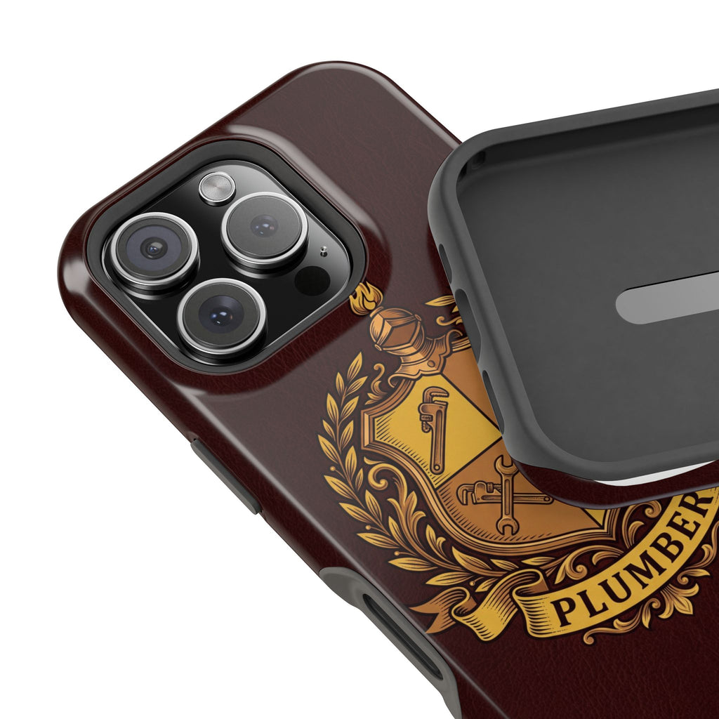 Plumber Crest Phone Case — Heraldic Shield Wireless Charging Cover