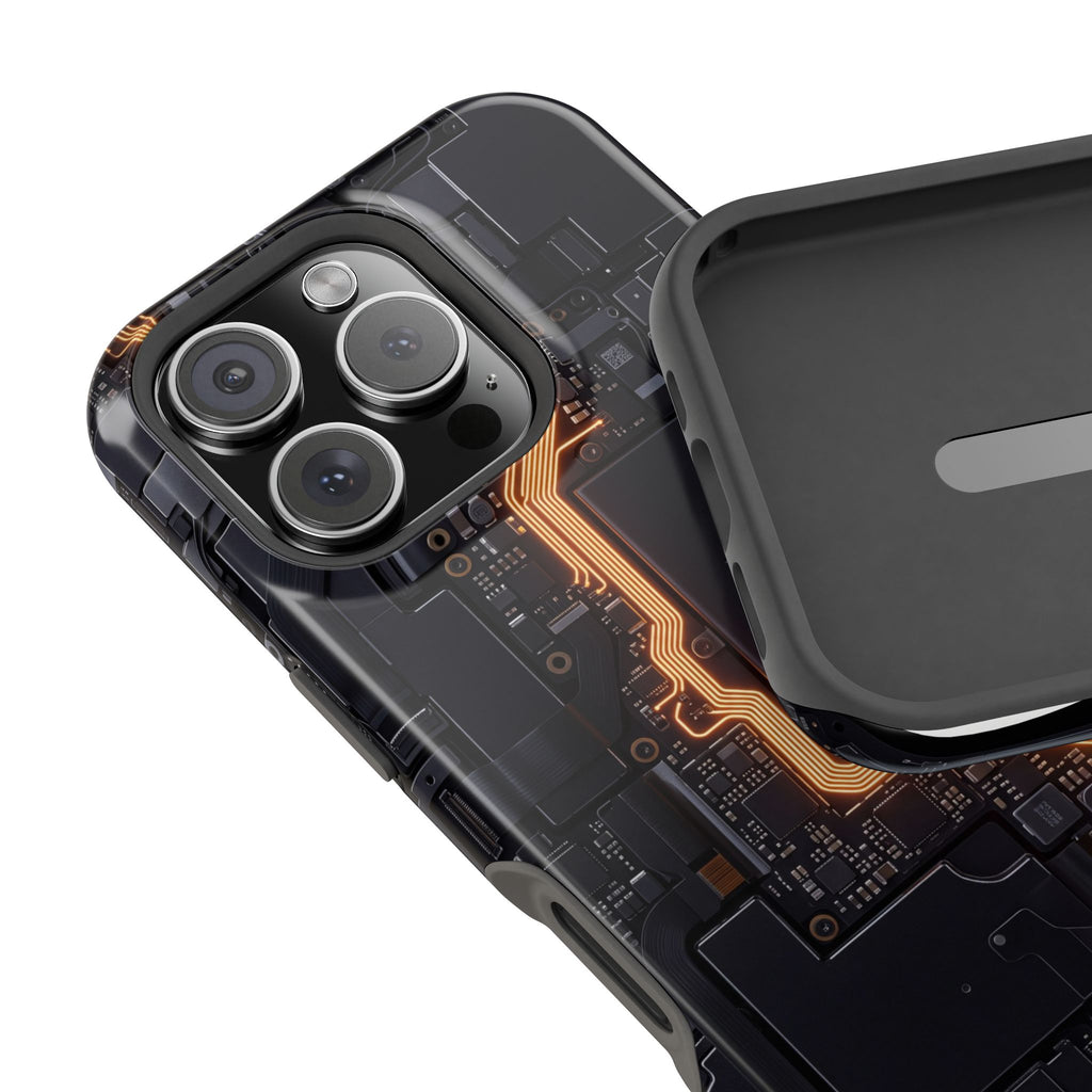 Electrician Circuit Bolt Phone Case — Impact-Resistant Wireless Charging Cover