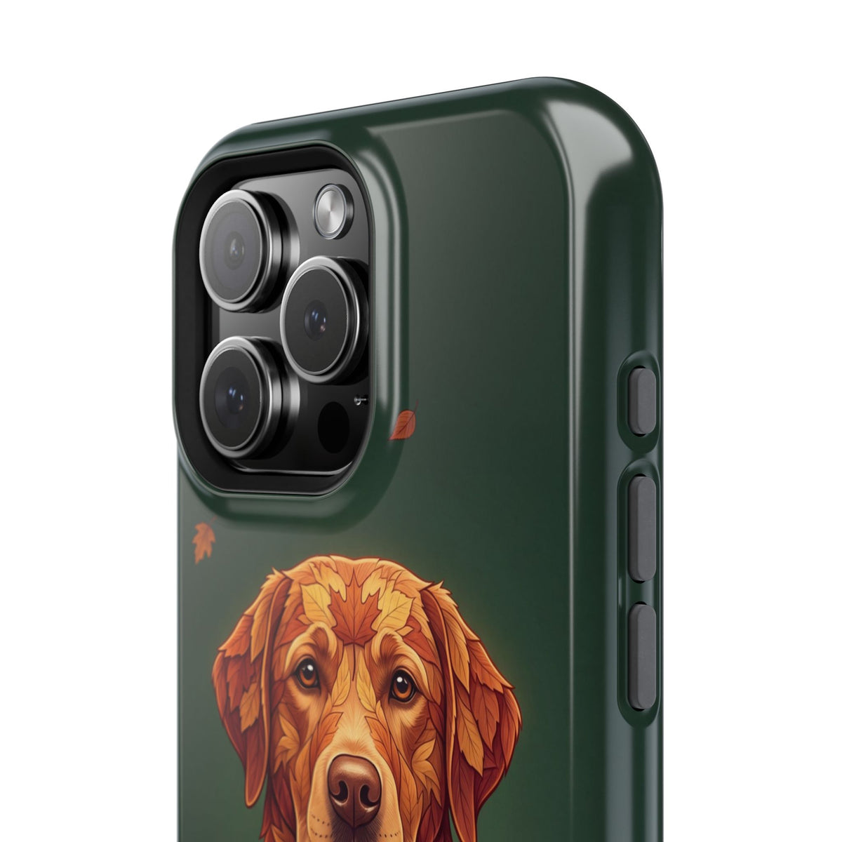 Autumn Leaves Labrador Phone Case — Tough Magnetic Case with Wireless Charging