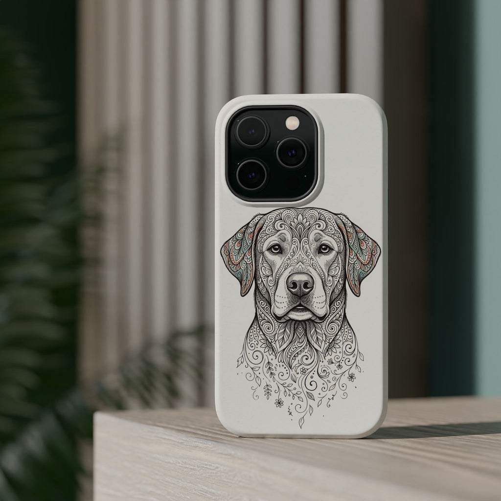 Mandala Labrador Phone Case — Tough Magnetic Case with Wireless Charging