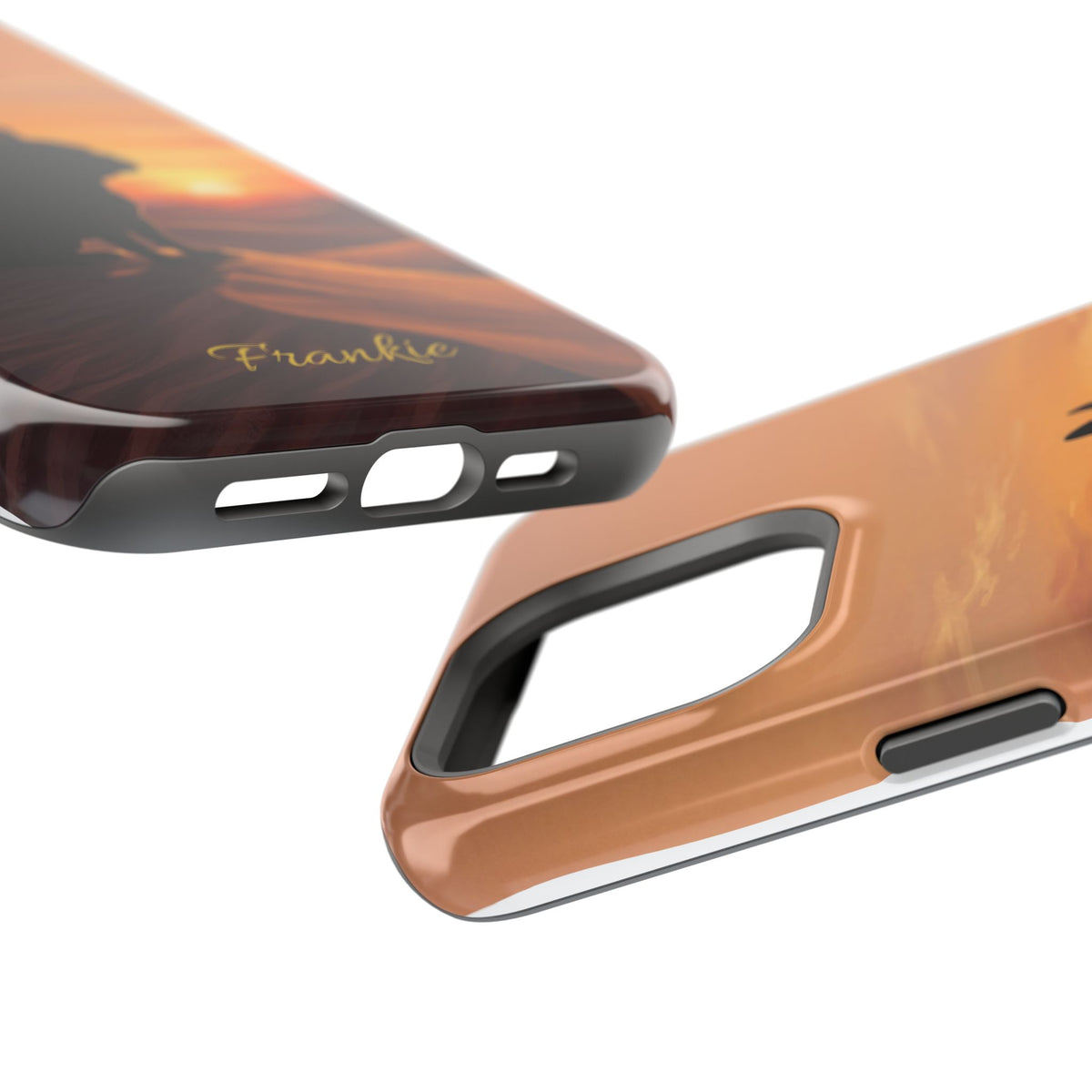 Personalized French Bulldog Desert Sunset Phone Case — Wireless Charging Cover