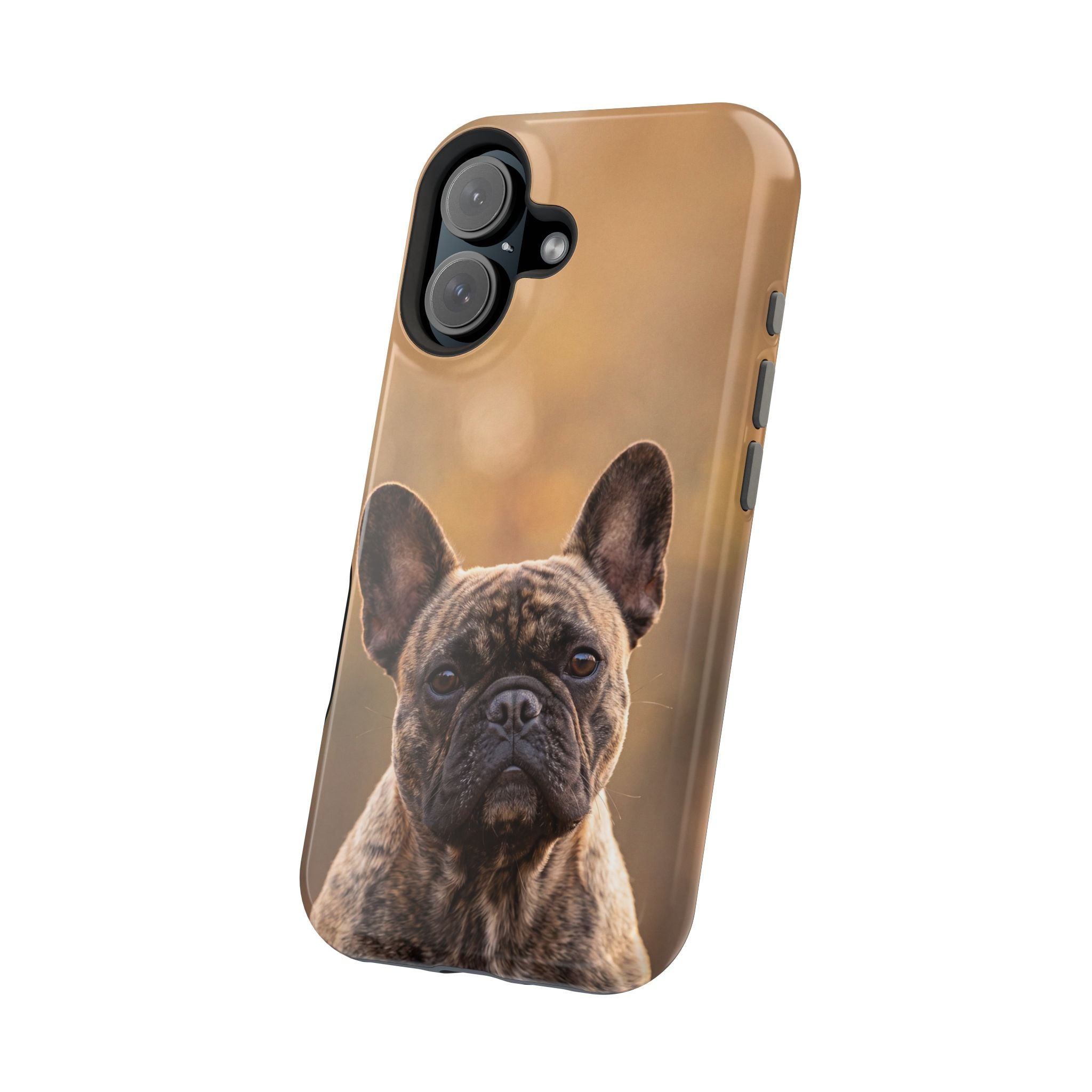 Brindle French Bulldog Phone Case — Impact-Resistant Wireless Charging Cover