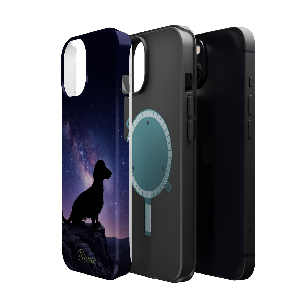 Personalized Dachshund Starry Night Phone Case — Wireless Charging Cover