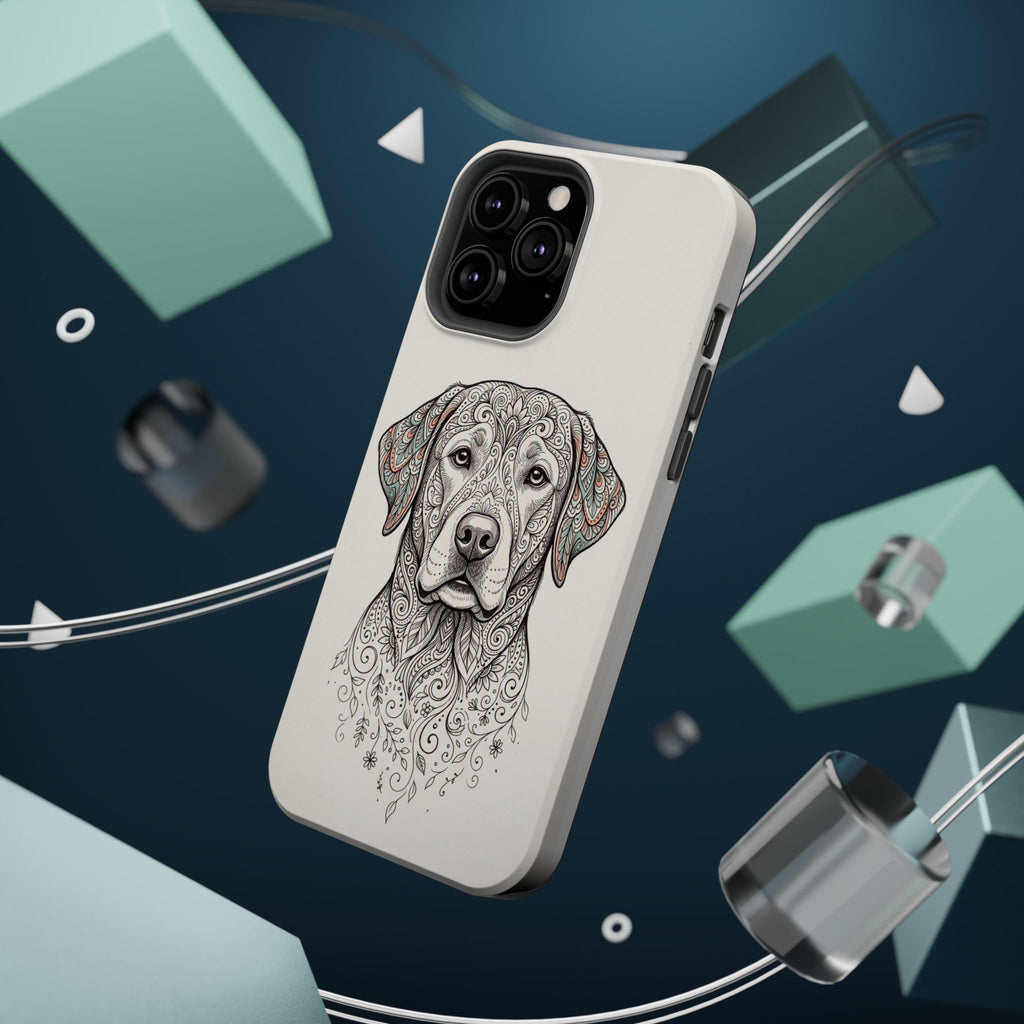 Mandala Labrador Phone Case — Tough Magnetic Case with Wireless Charging