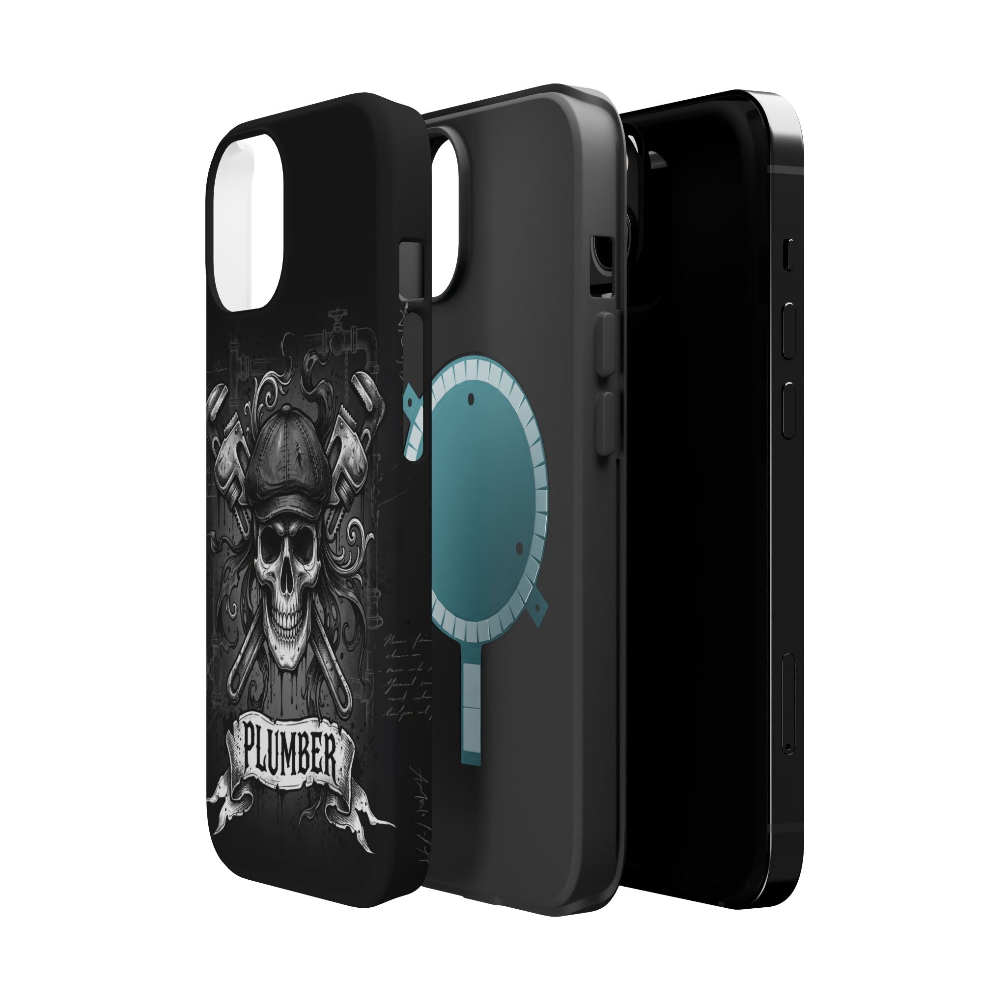 Skull & Wrenches Plumber Phone Case — Wireless Charging Cover