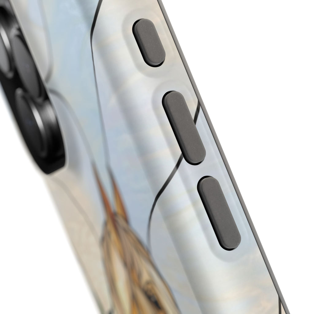 Floral Stained Glass Horse Phone Case — Tough Magnetic Case with Wireless Charging