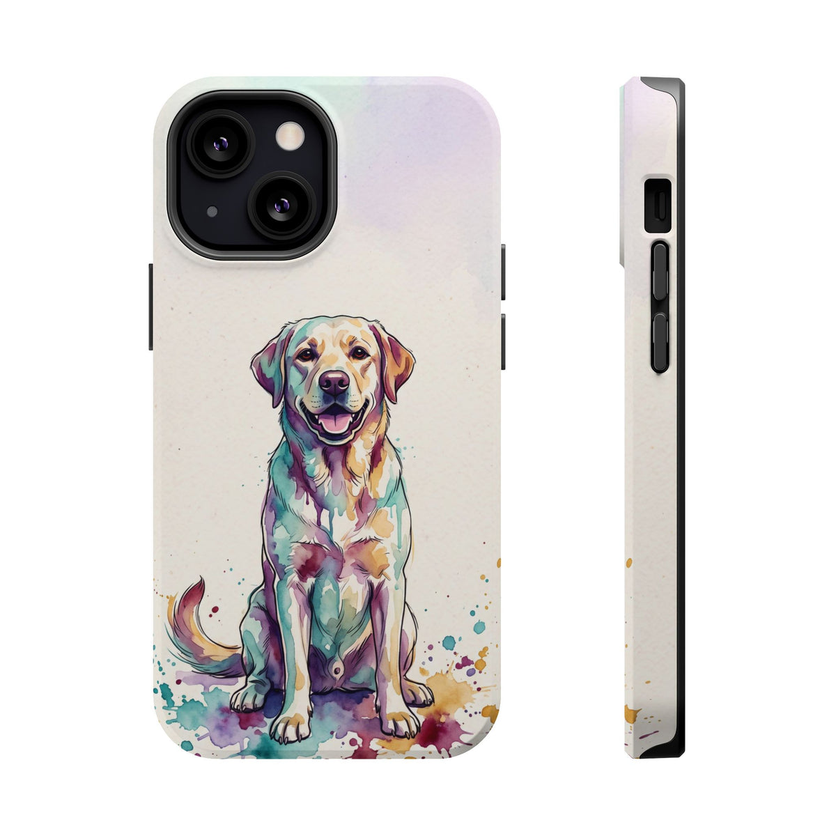 Watercolor Labrador Phone Case — Tough Magnetic Case with Wireless Charging