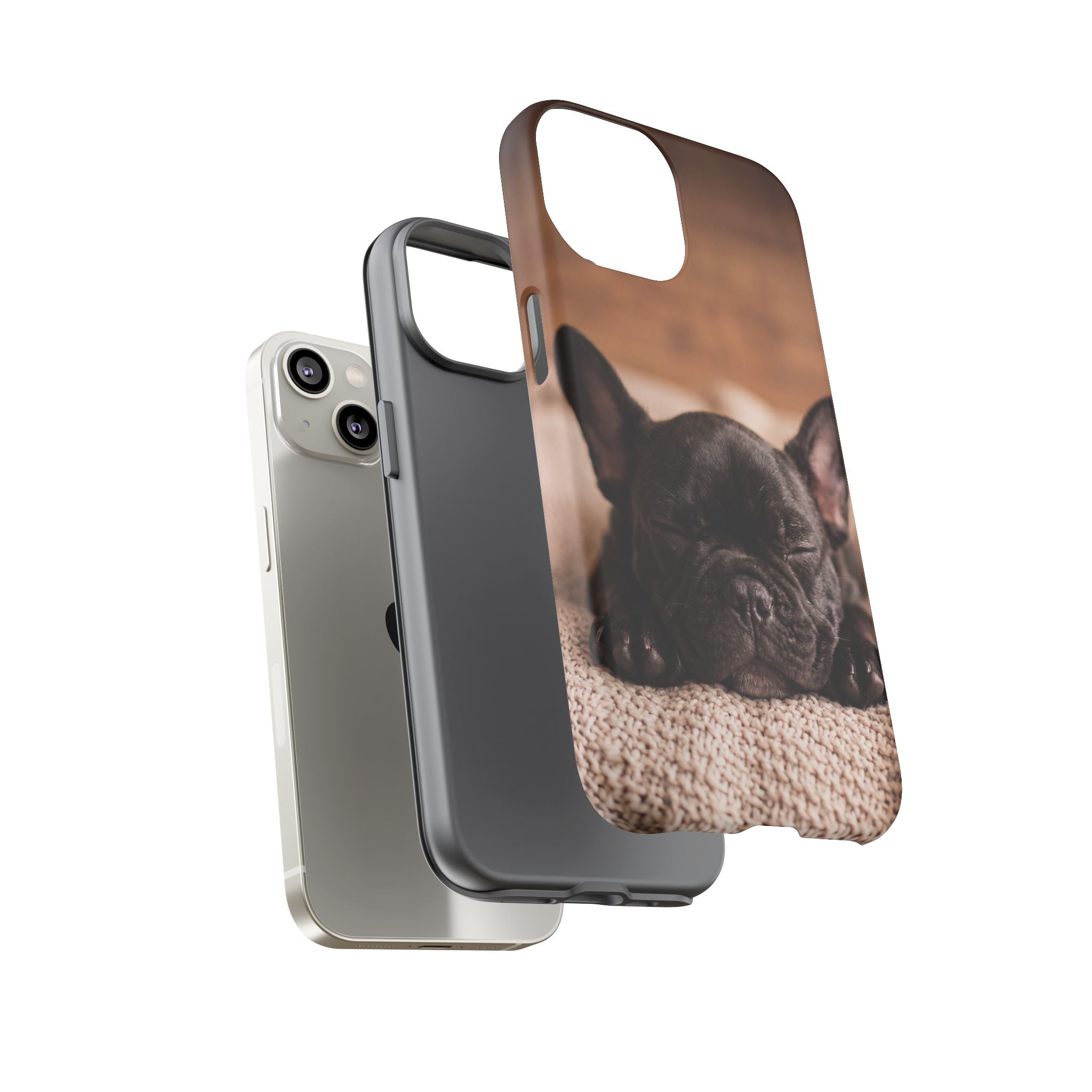 Sleeping French Bulldog Phone Case | Cozy Frenchie Resting on Blanket | iPhone & Samsung