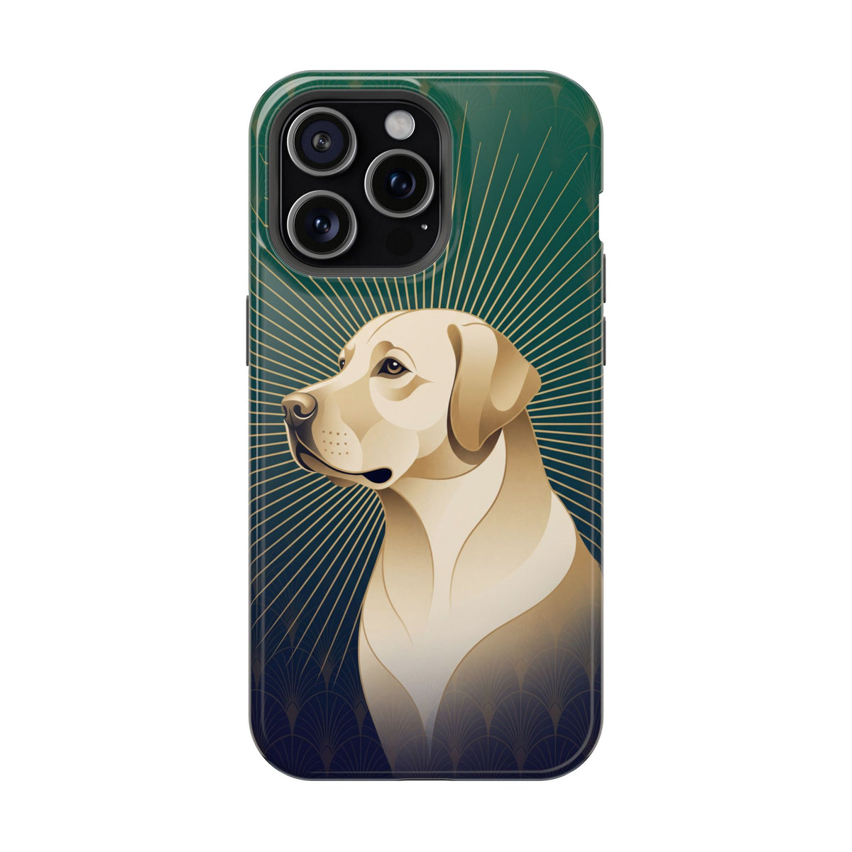 Art Deco Labrador Phone Case — Tough Magnetic Case with Wireless Charging