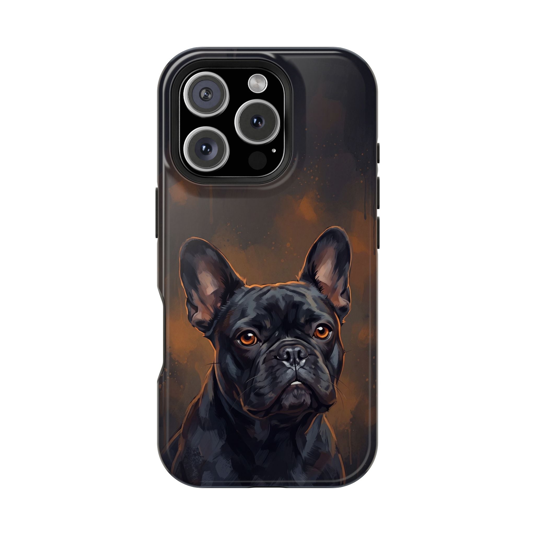 French Bulldog Portrait Phone Case — Impact-Resistant Wireless Charging Cover