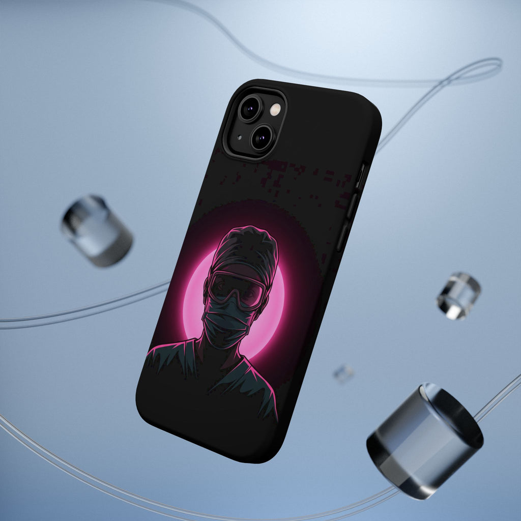 Nurse Portrait Phone Case — Navy Wireless Charging Cover