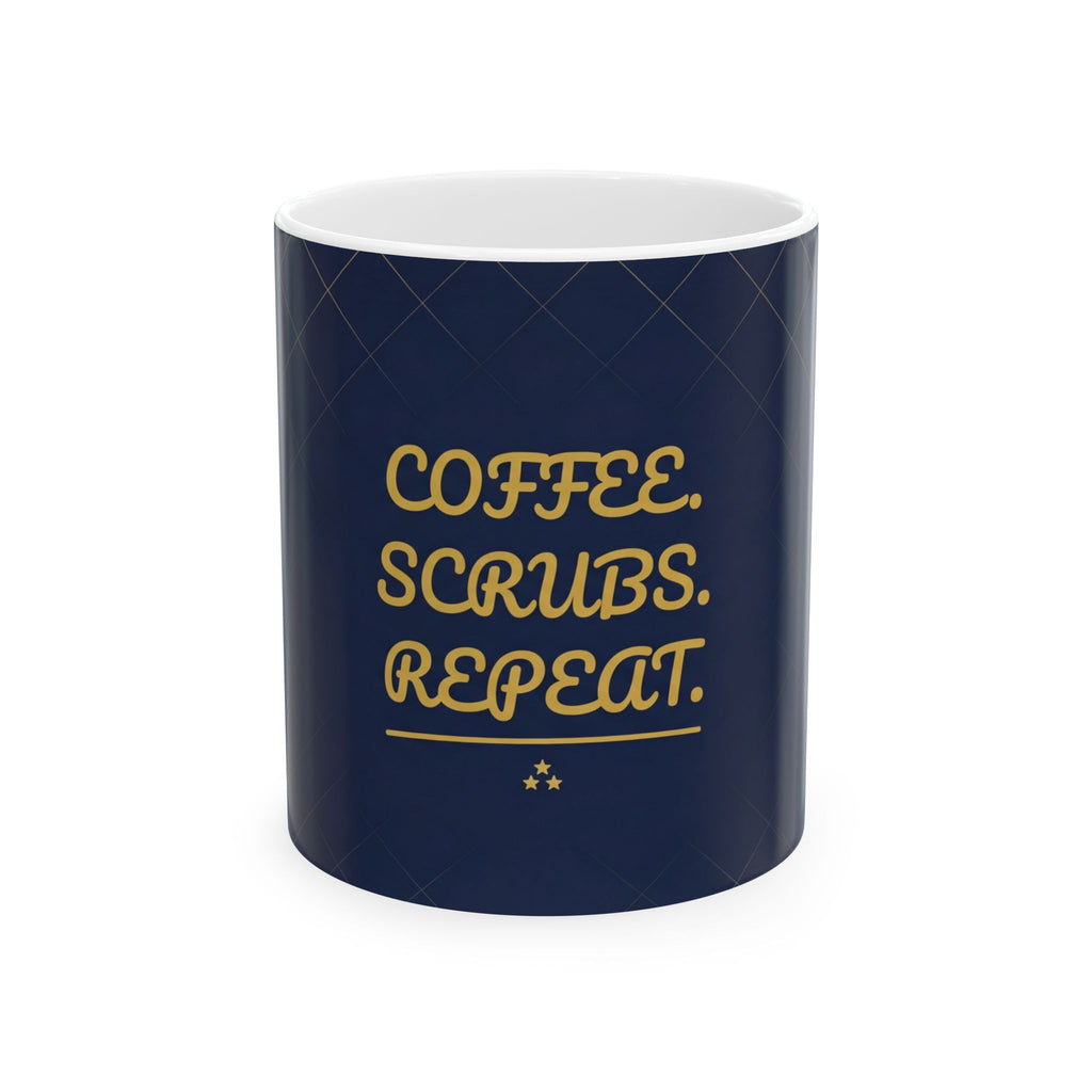 Nurse Mug | Coffee. Scrubs. Repeat | Funny Coffee Mug for Nurses | Nurse Gift