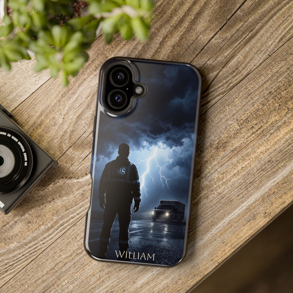 Personalized Lightning Storm EMS Phone Case — Wireless Charging Cover