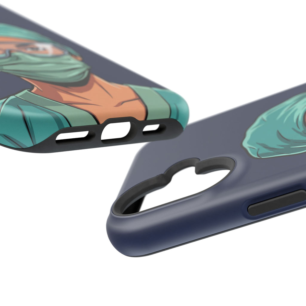 Bold Nurse Portrait Phone Case — Magnetic Wireless Charging Cover