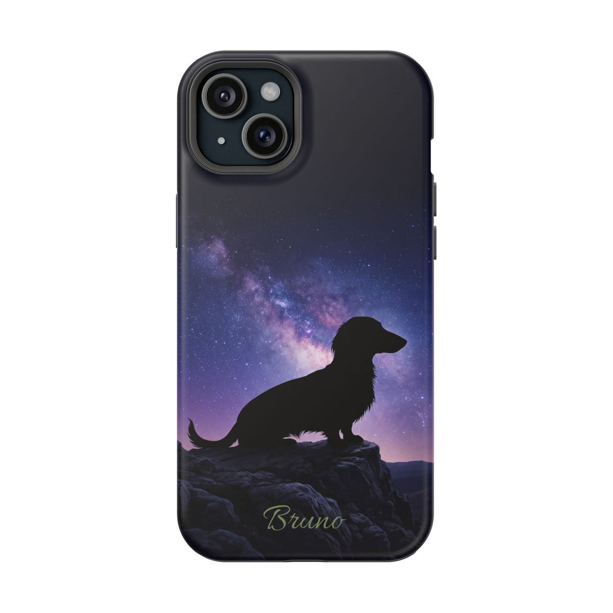 Personalized Dachshund Starry Night Phone Case — Wireless Charging Cover