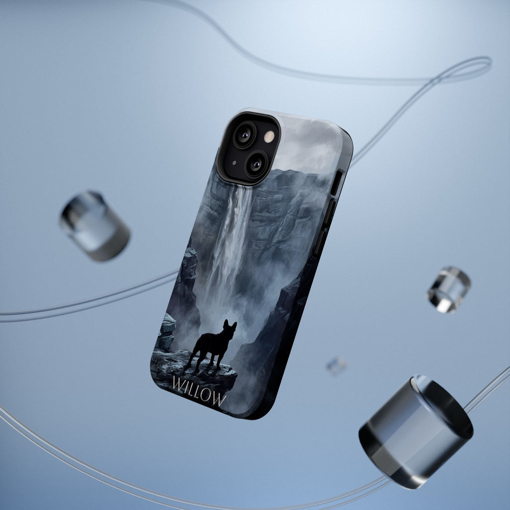 Personalized French Bulldog Misty Waterfall Phone Case — Wireless Charging Cover