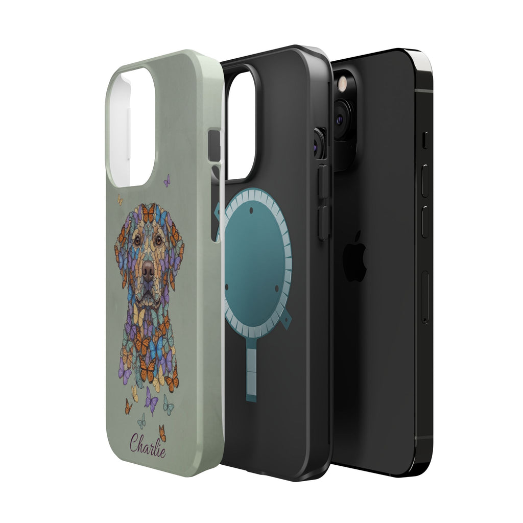 Personalized Butterfly Labrador Phone Case — Tough Magnetic Case with Wireless Charging