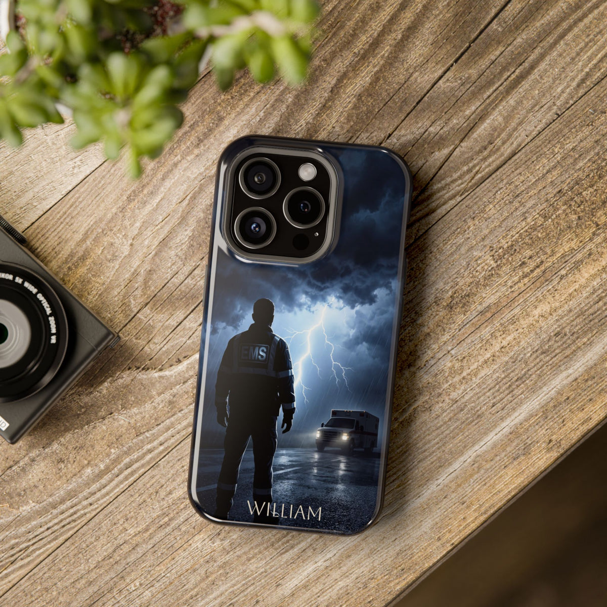 Personalized Lightning Storm EMS Phone Case — Wireless Charging Cover