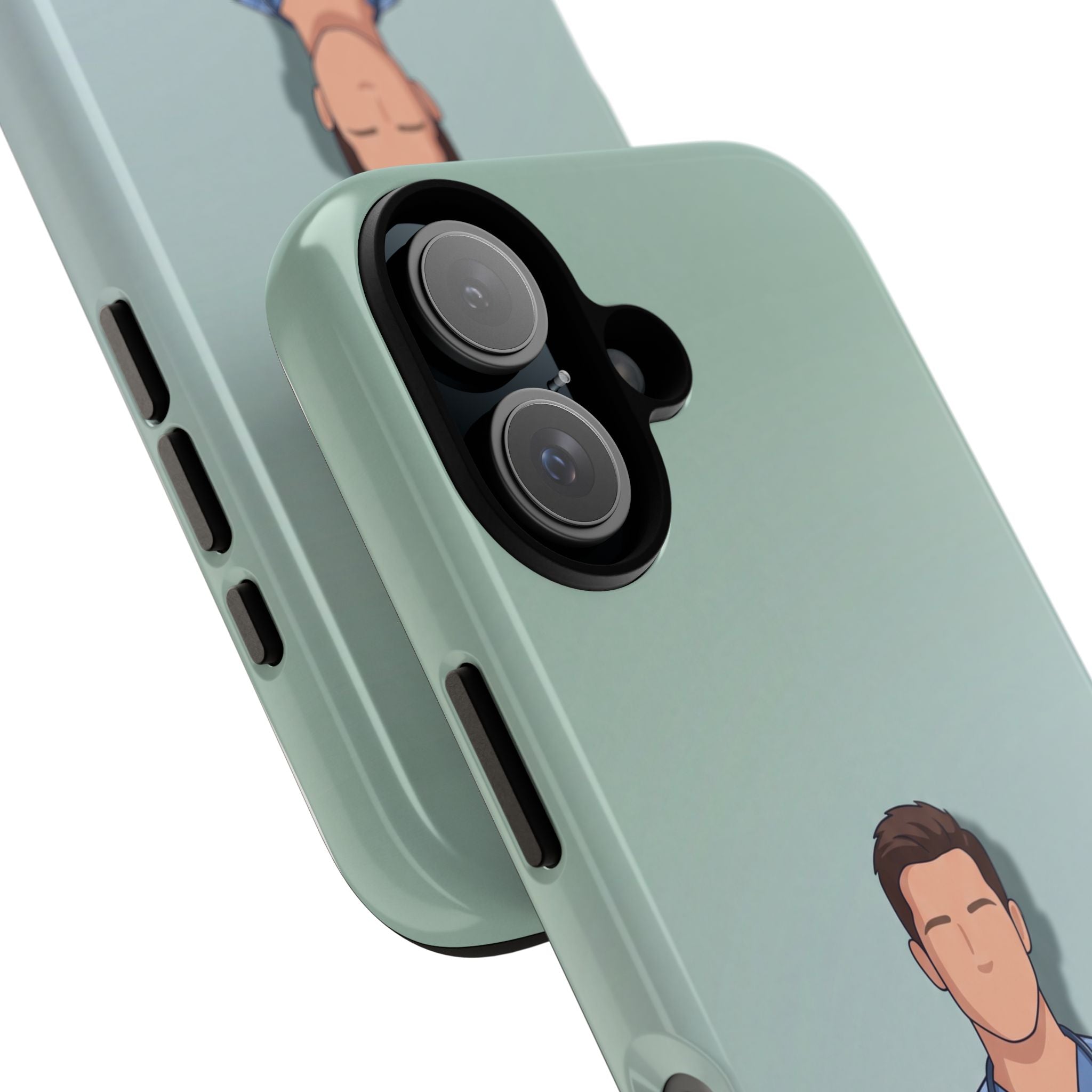 Male Nurse Phone Case | Confident Nurse in Blue Scrubs Illustration | iPhone & Samsung