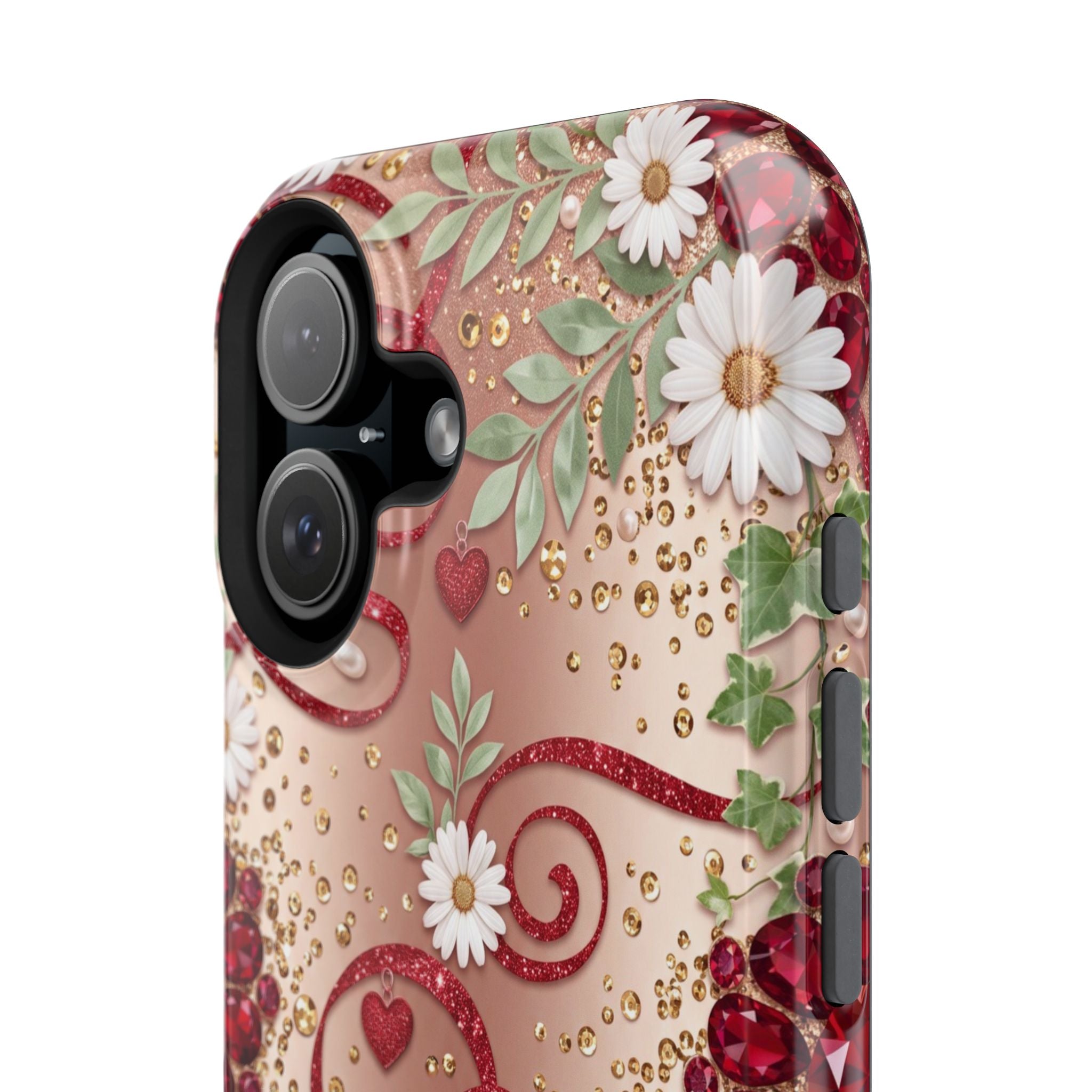 Personalized Vintage Floral Teacher Phone Case — Wireless Charging Cover
