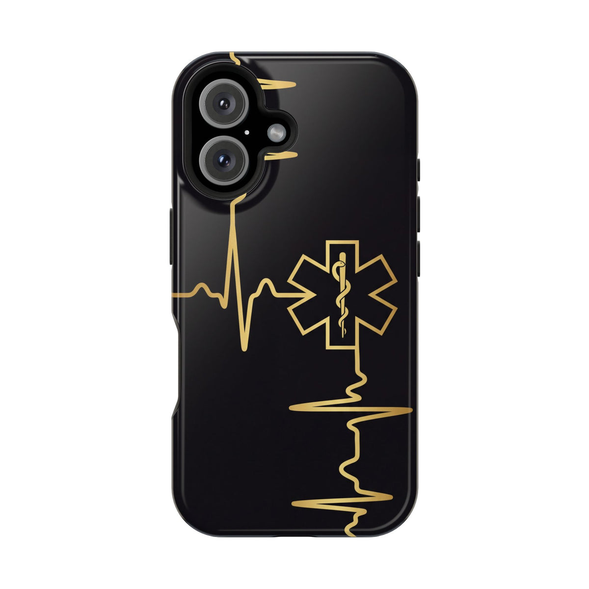 Paramedic/EMT Heartbeat Line Phone Case — Magnetic Wireless Charging Cover