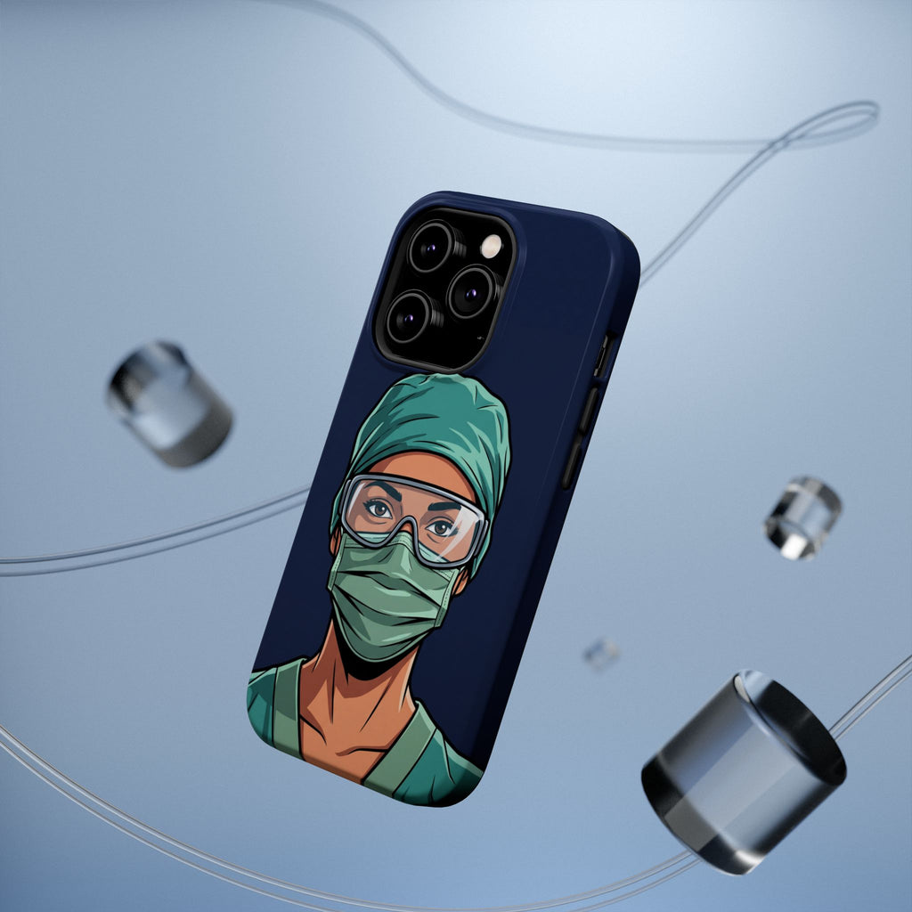 Bold Nurse Portrait Phone Case — Magnetic Wireless Charging Cover