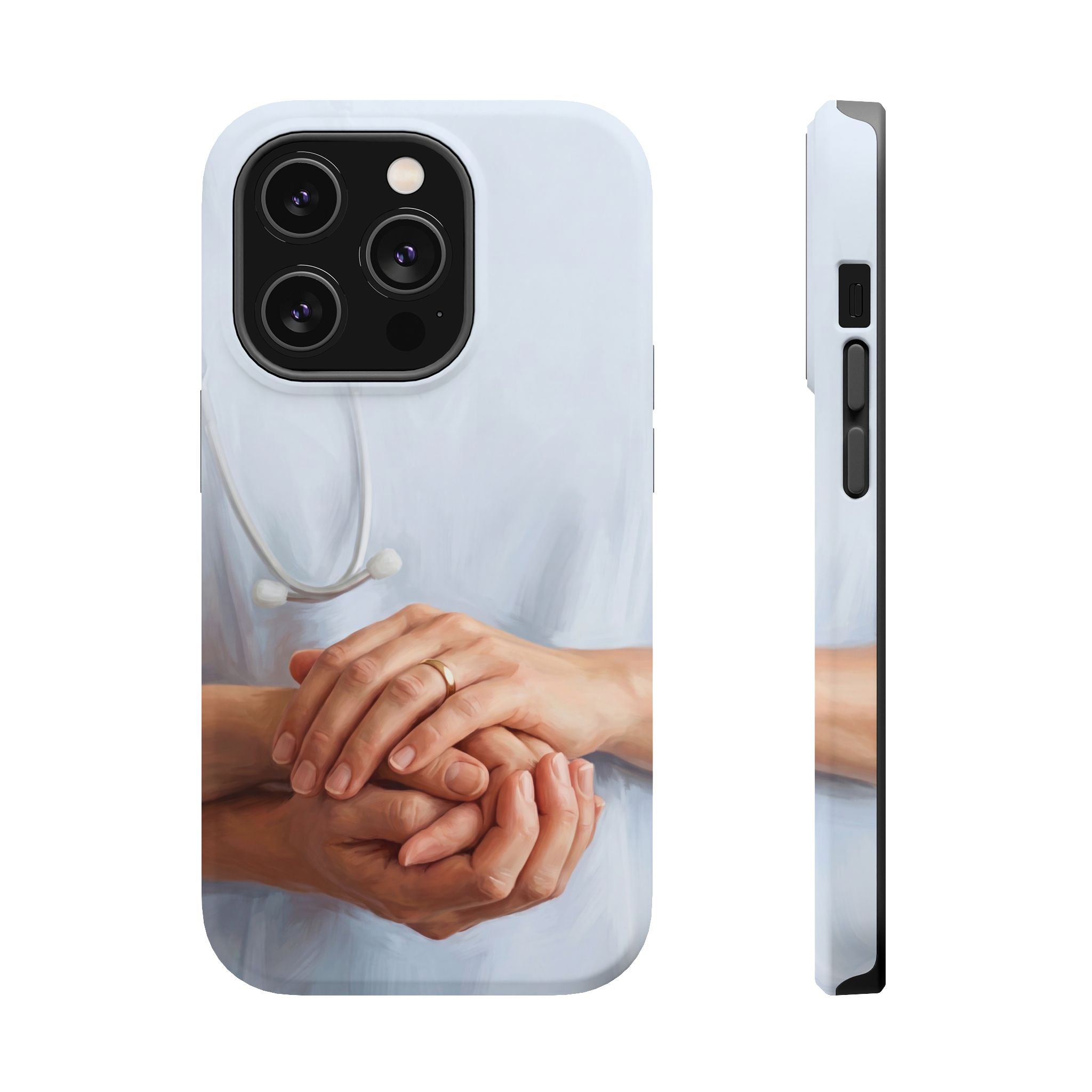 Impact-Resistant Phone Case — Caring Hands Wireless Charging Cover