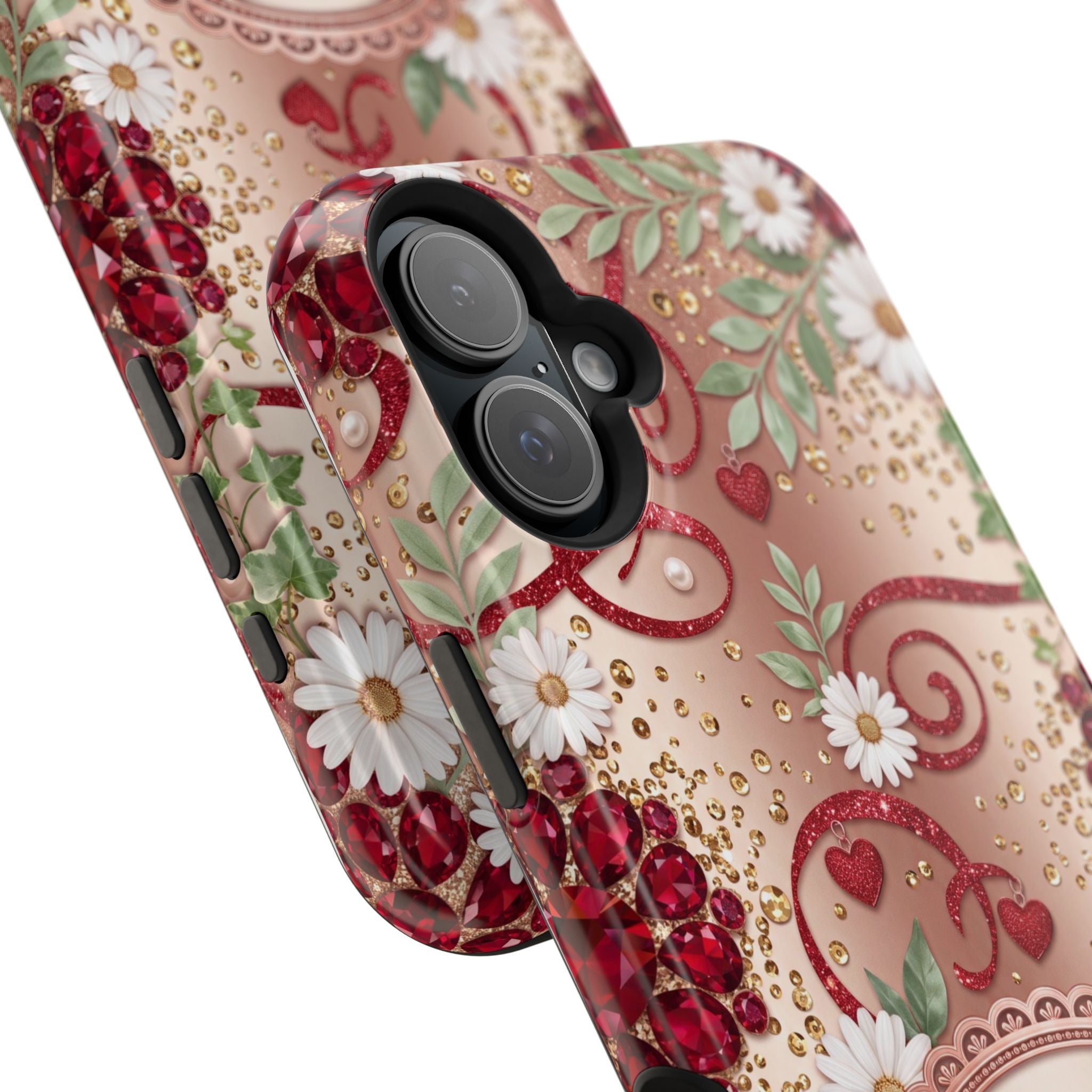 Personalized Vintage Floral Teacher Phone Case — Wireless Charging Cover
