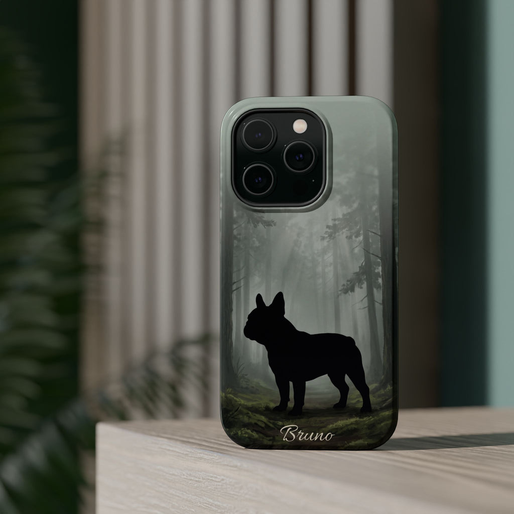 Personalized French Bulldog Misty Forest Phone Case — Wireless Charging Cover