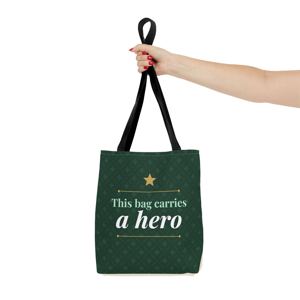 This Bag Carries a Hero Tote | Nurse Gift Tote Bag | Essential Worker Appreciation Gift | Premium Polyester Carry-All