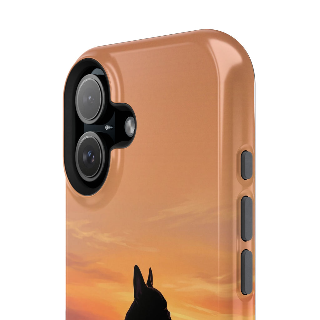 Personalized French Bulldog Desert Sunset Phone Case — Wireless Charging Cover