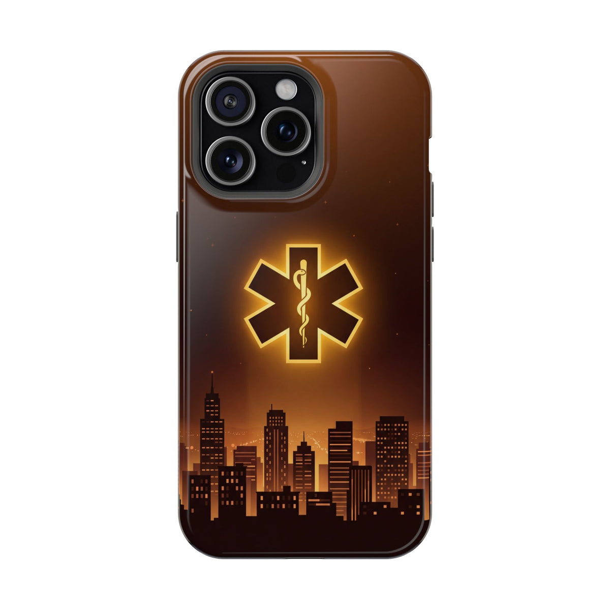 Paramedic/EMT Skyline Phone Case — Magnetic Wireless Charging Cover