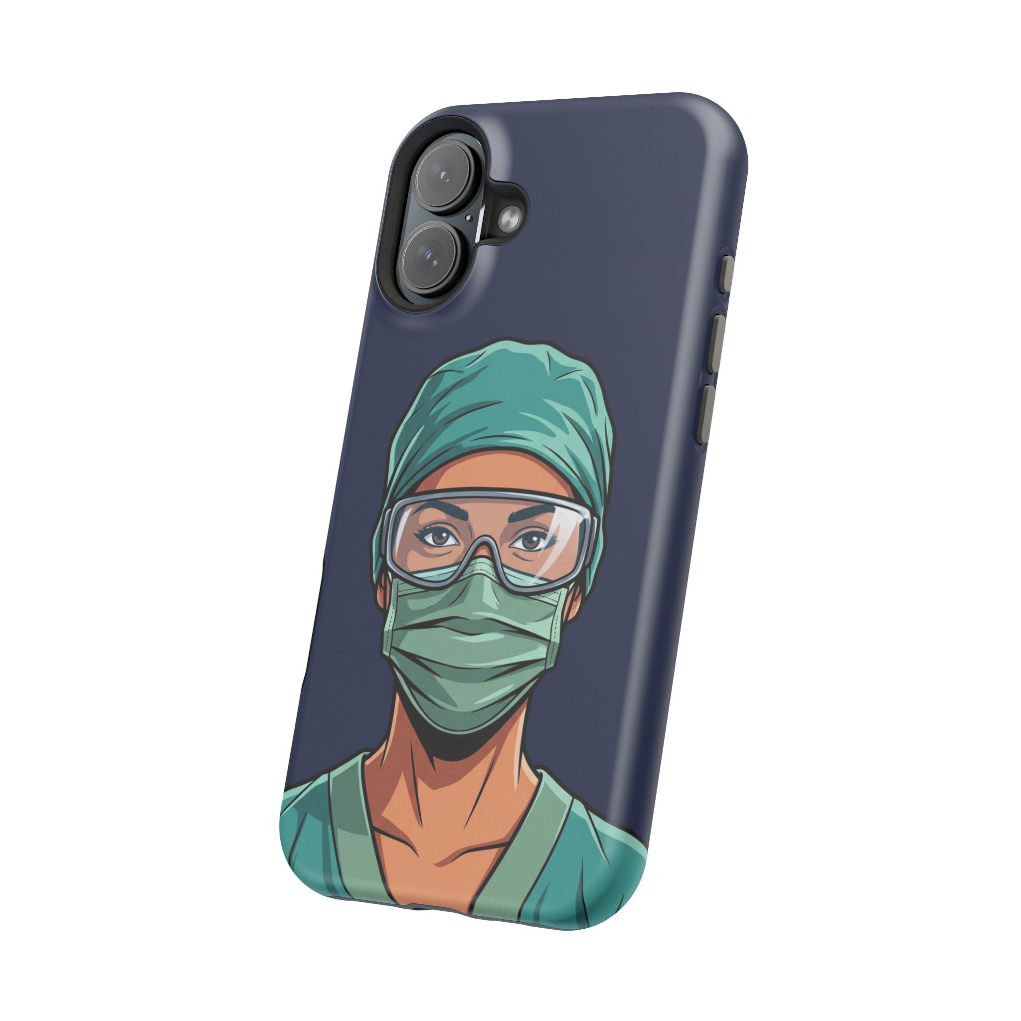 Bold Nurse Portrait Phone Case — Magnetic Wireless Charging Cover