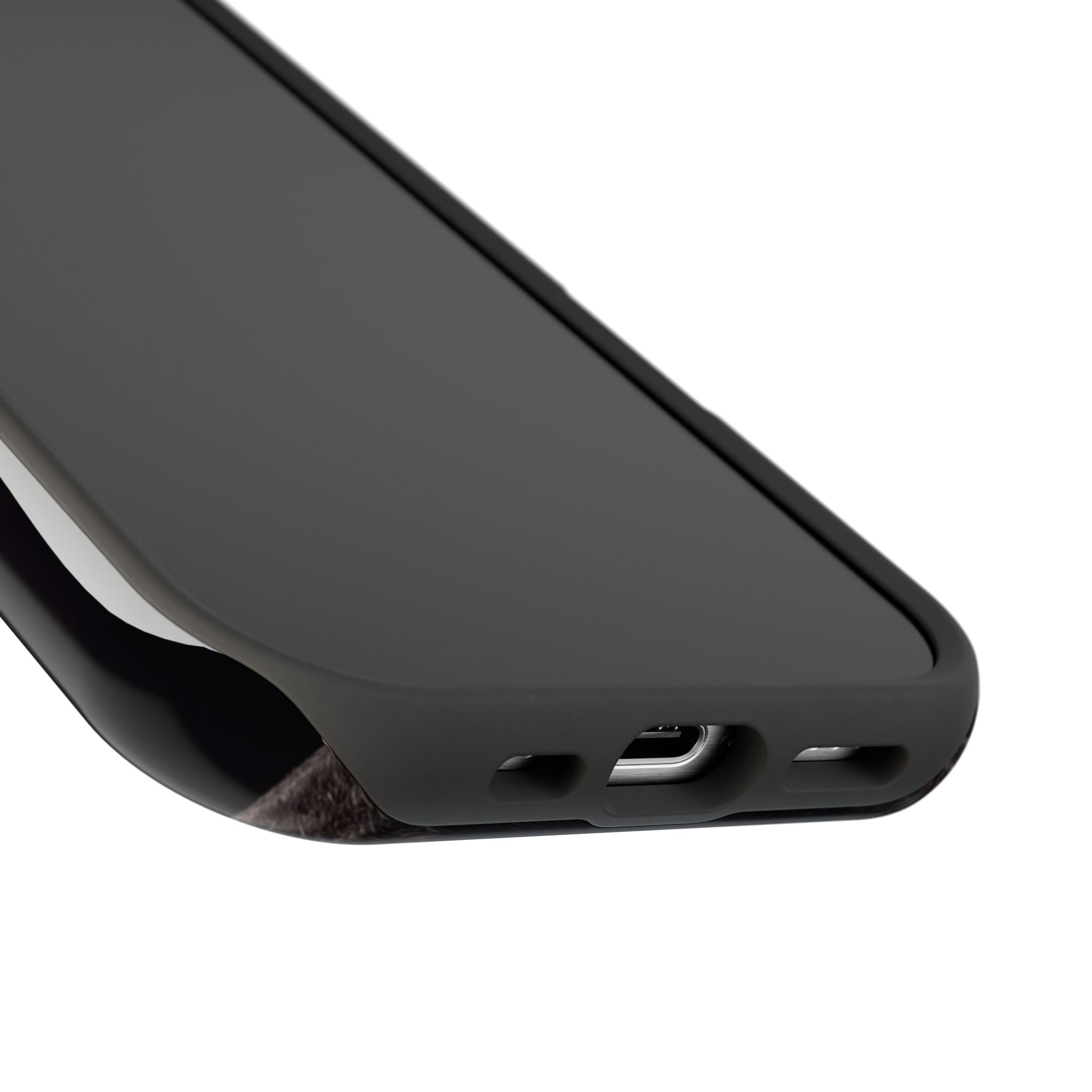 Black French Bulldog Phone Case — Impact-Resistant Wireless Charging Cover