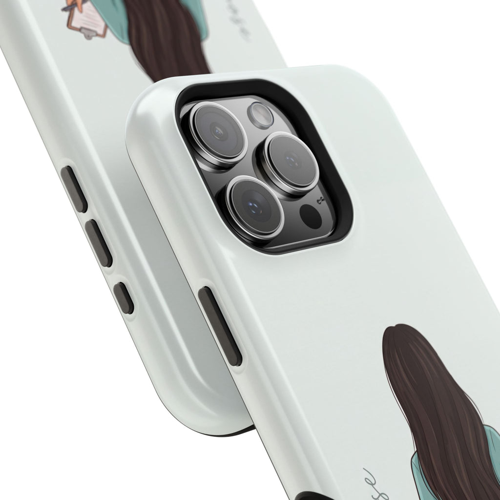 Nurse Illustration Phone Case — Impact-Resistant Wireless Charging Cover
