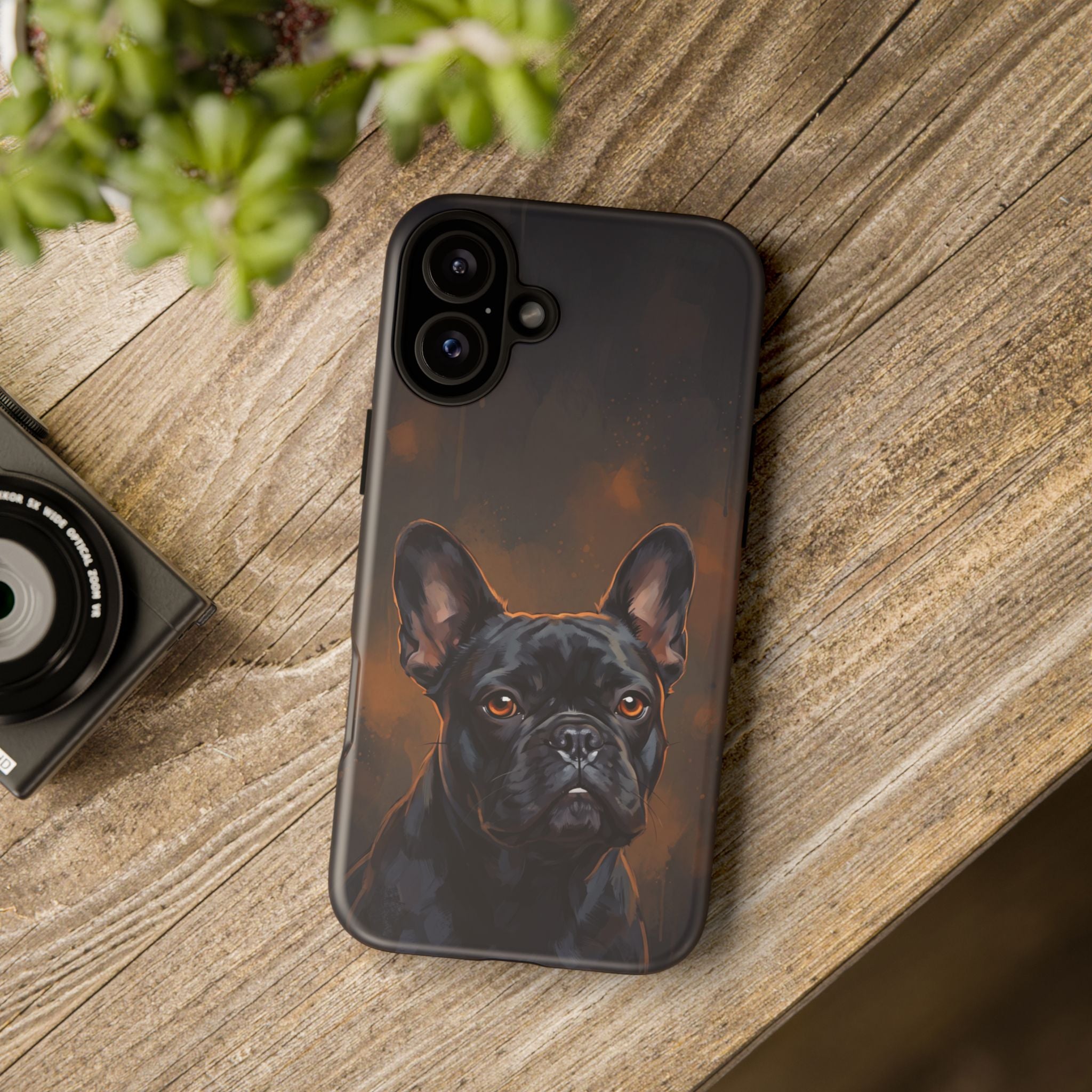 Moody French Bulldog Portrait Phone Case | Dramatic Studio Photography Style | iPhone & Samsung