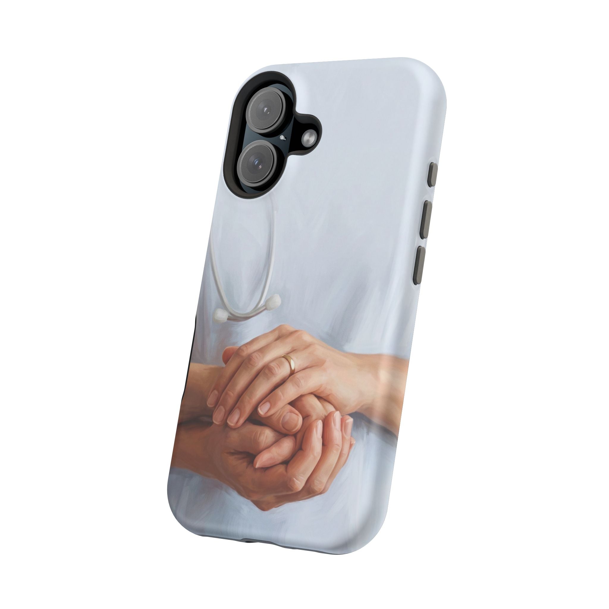 Impact-Resistant Phone Case — Caring Hands Wireless Charging Cover