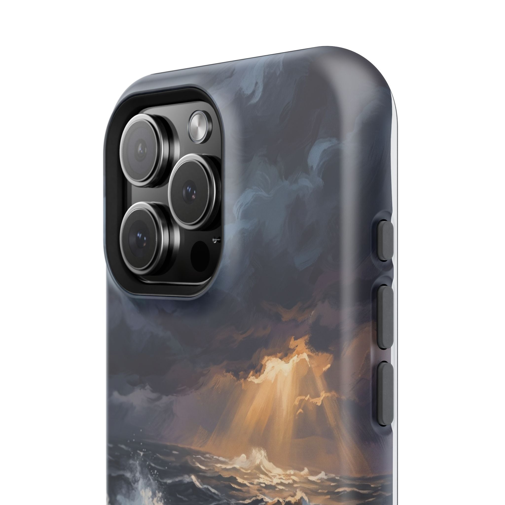 Personalized Golden Retriever Stormy Sea Phone Case — Wireless Charging Cover
