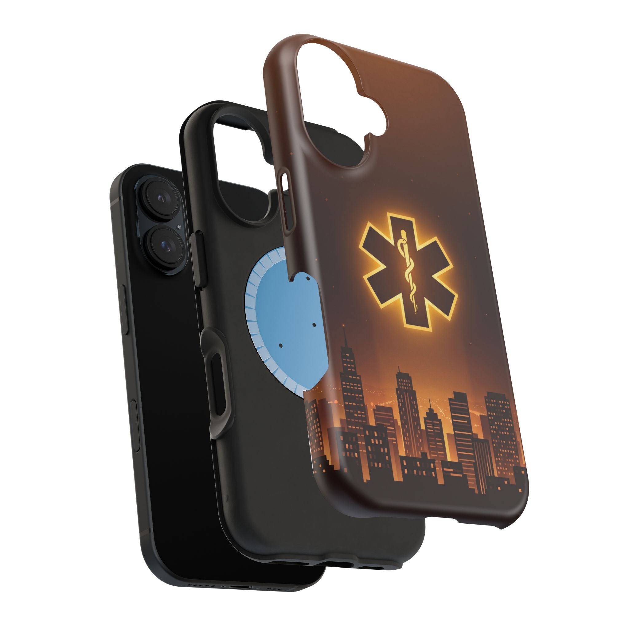 Paramedic/EMT Skyline Phone Case — Magnetic Wireless Charging Cover