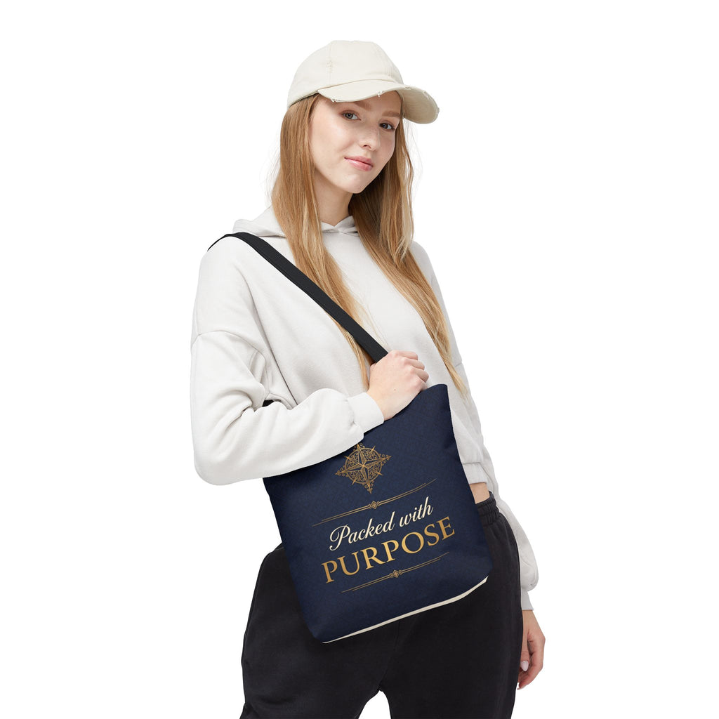 Packed with Purpose Tote | Inspirational Nurse Gift Tote Bag | Healthcare Worker Appreciation Gift | Premium Polyester Carry-All