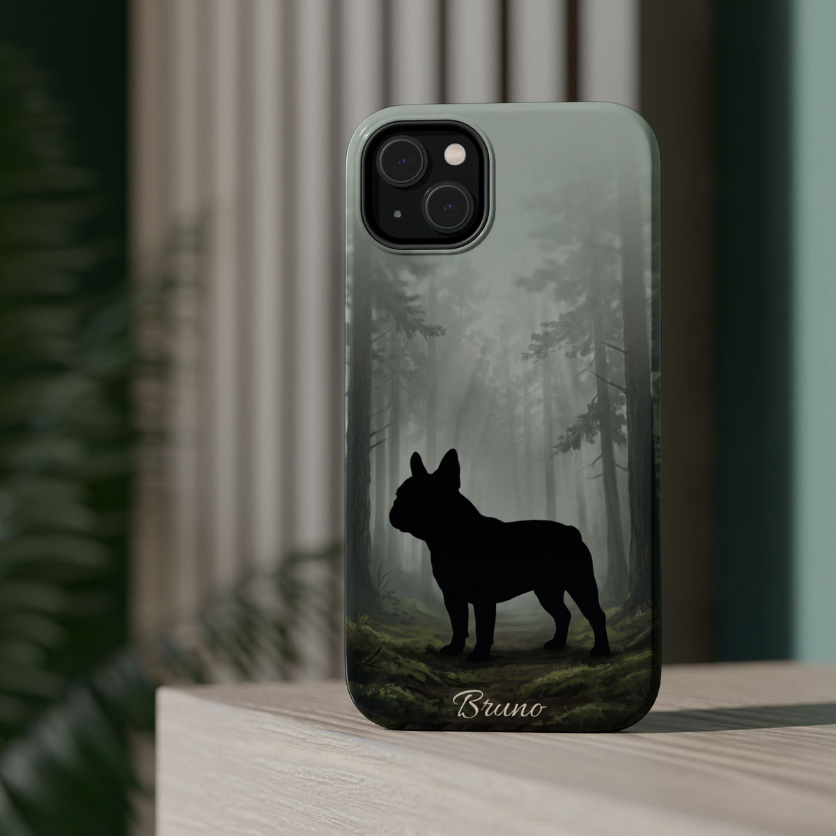 Personalized French Bulldog Misty Forest Phone Case — Wireless Charging Cover