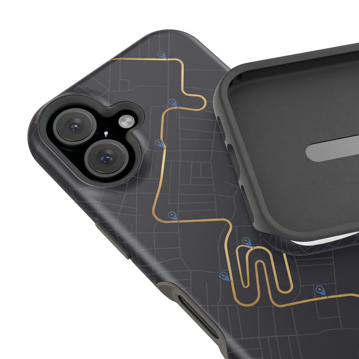 Paramedic/EMT Route Line Phone Case — Magnetic Wireless Charging Cover
