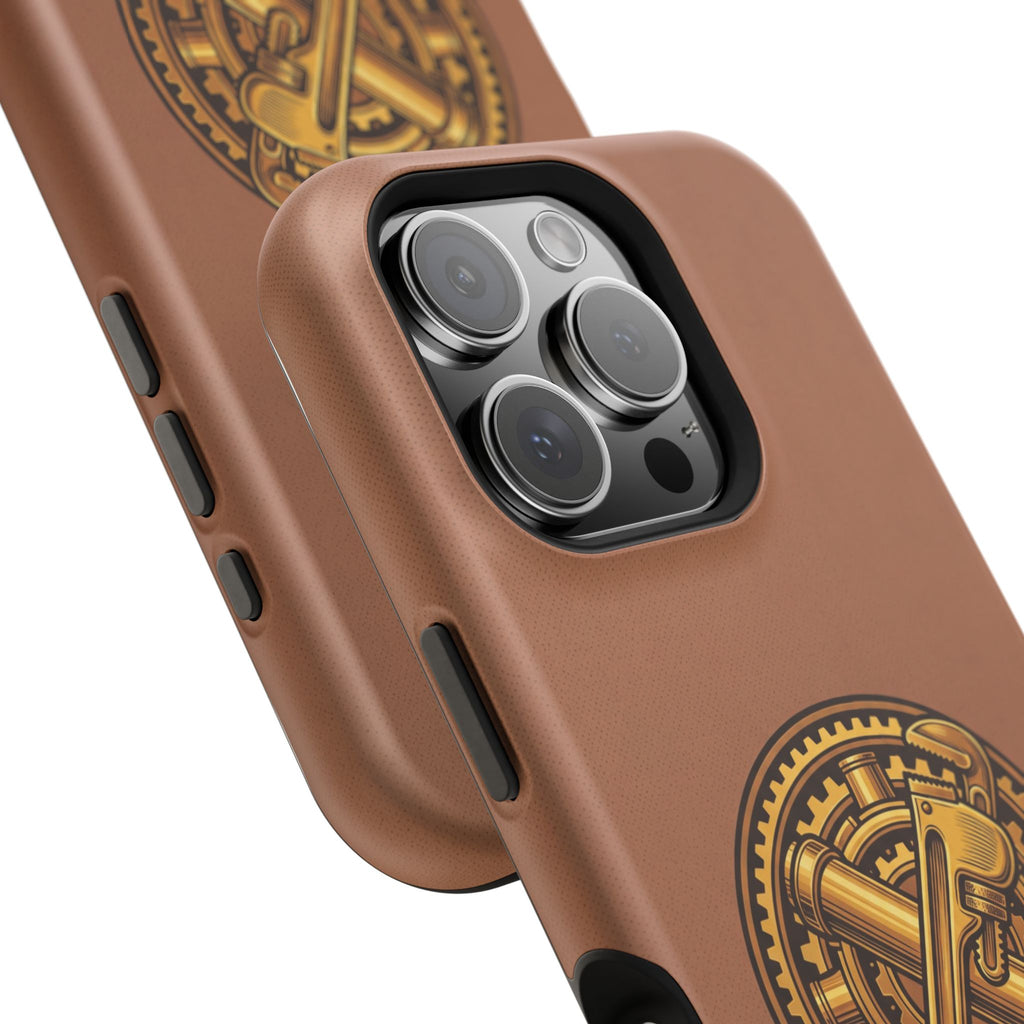 Plumber Born to Build Phone Case — Badge Wireless Charging Cover