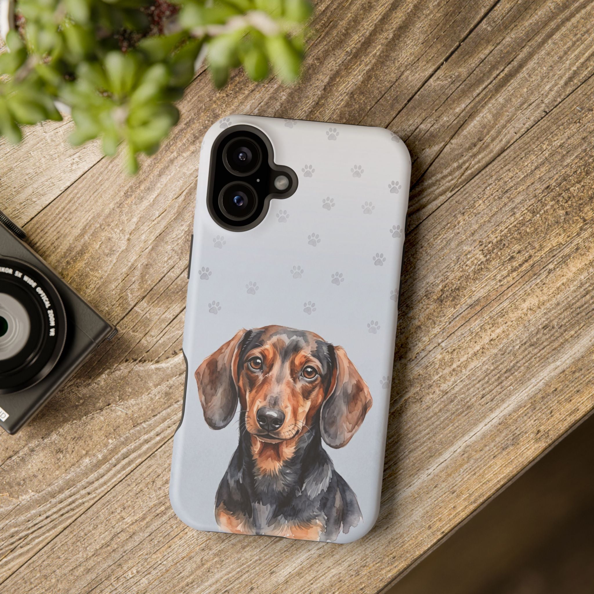 Dachshund Watercolor Portrait Phone Case | Elegant Sausage Dog Art Print | iPhone & Samsung