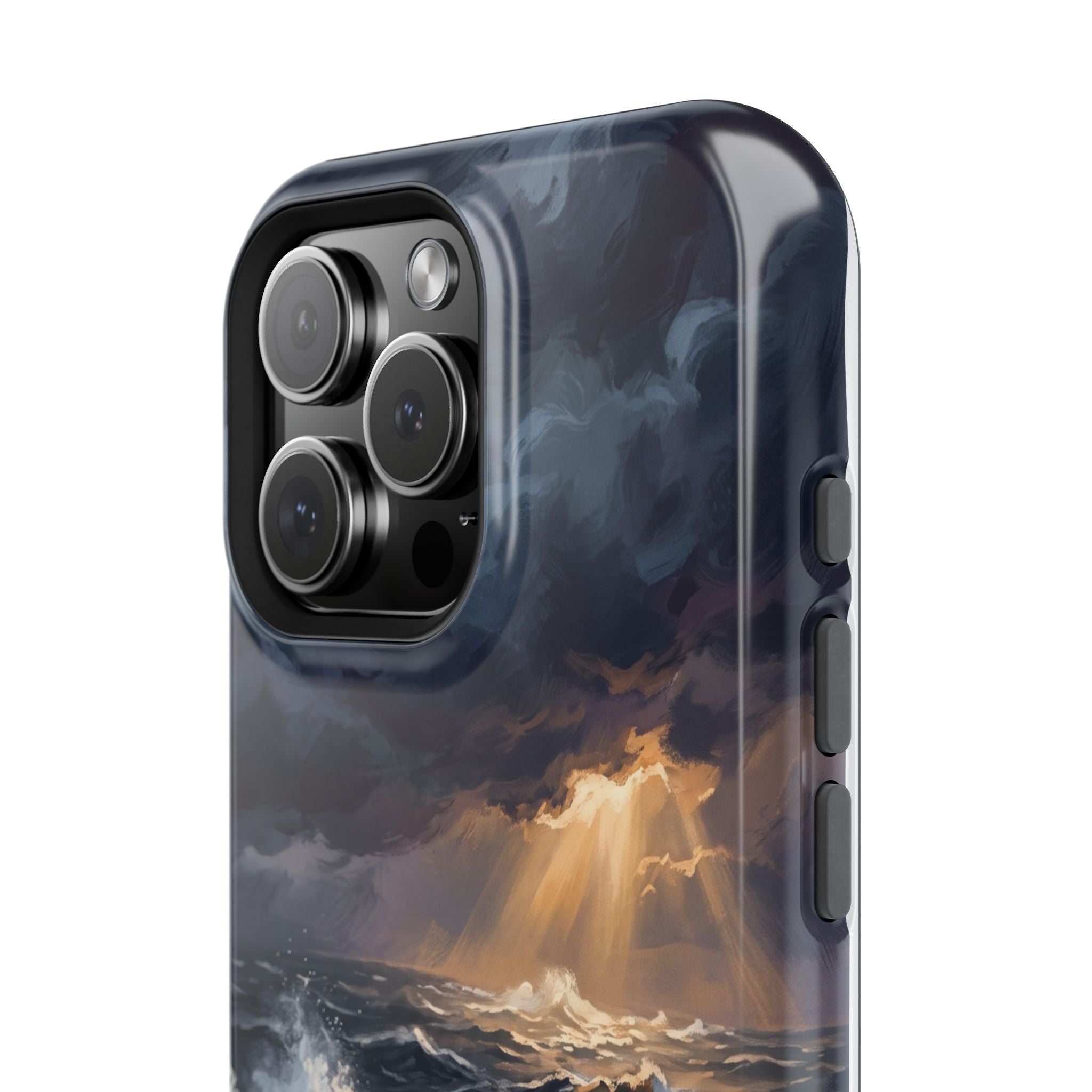 Personalized Golden Retriever Stormy Sea Phone Case — Wireless Charging Cover