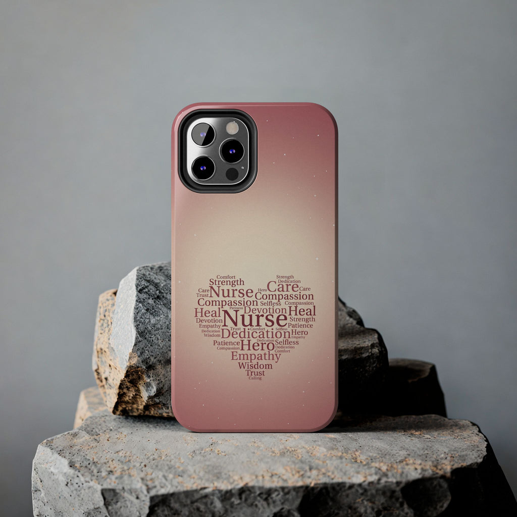 Nurse Heart Word Cloud Phone Case | iPhone & Samsung Galaxy series