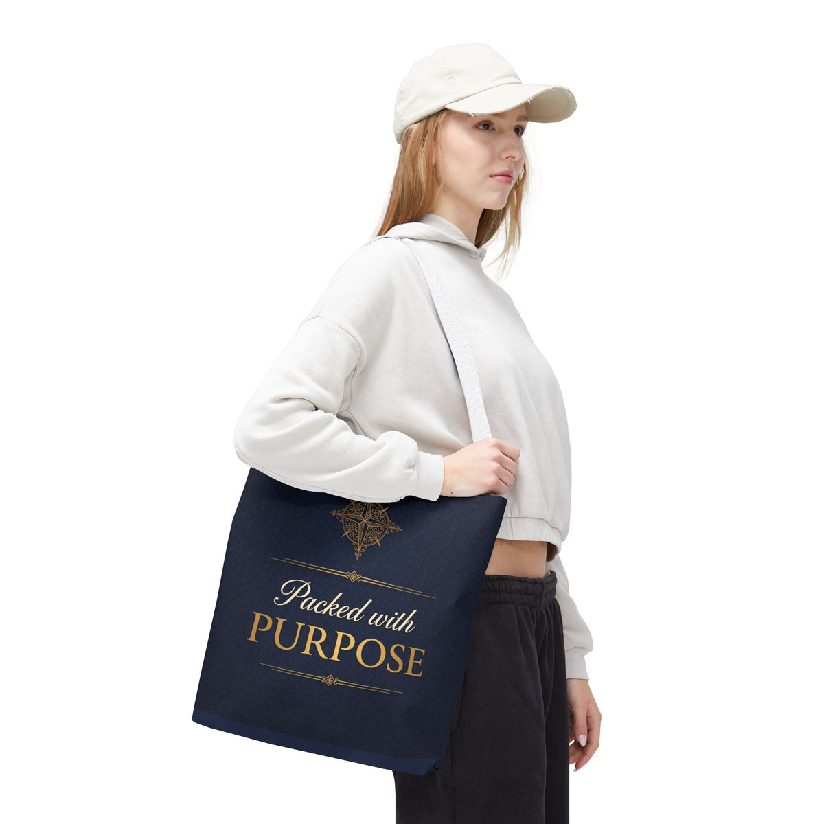 Packed with Purpose Tote | Inspirational Nurse Gift Tote Bag | Healthcare Worker Appreciation Gift | Premium Polyester Carry-All